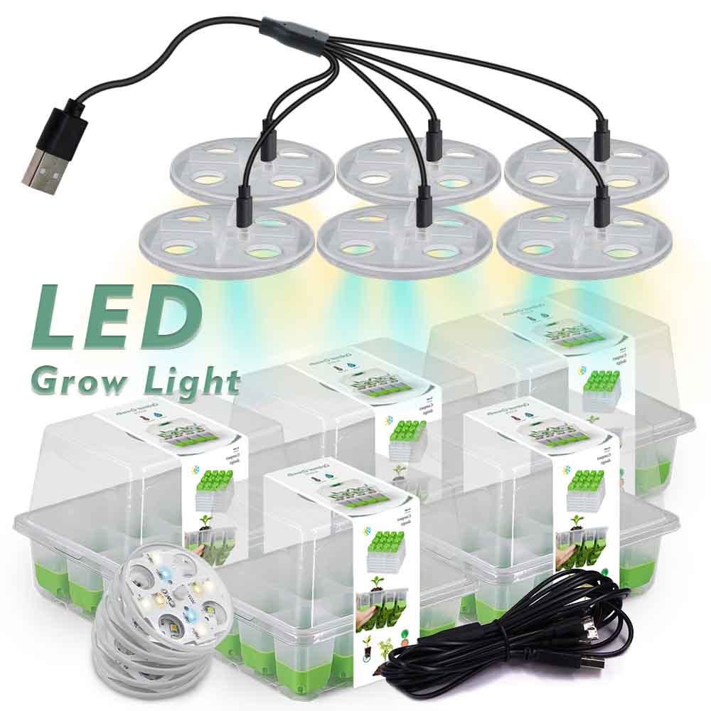 Indoor Garden Kit - مجموعة صينية تشغيل الشتلات الخفيفة LED