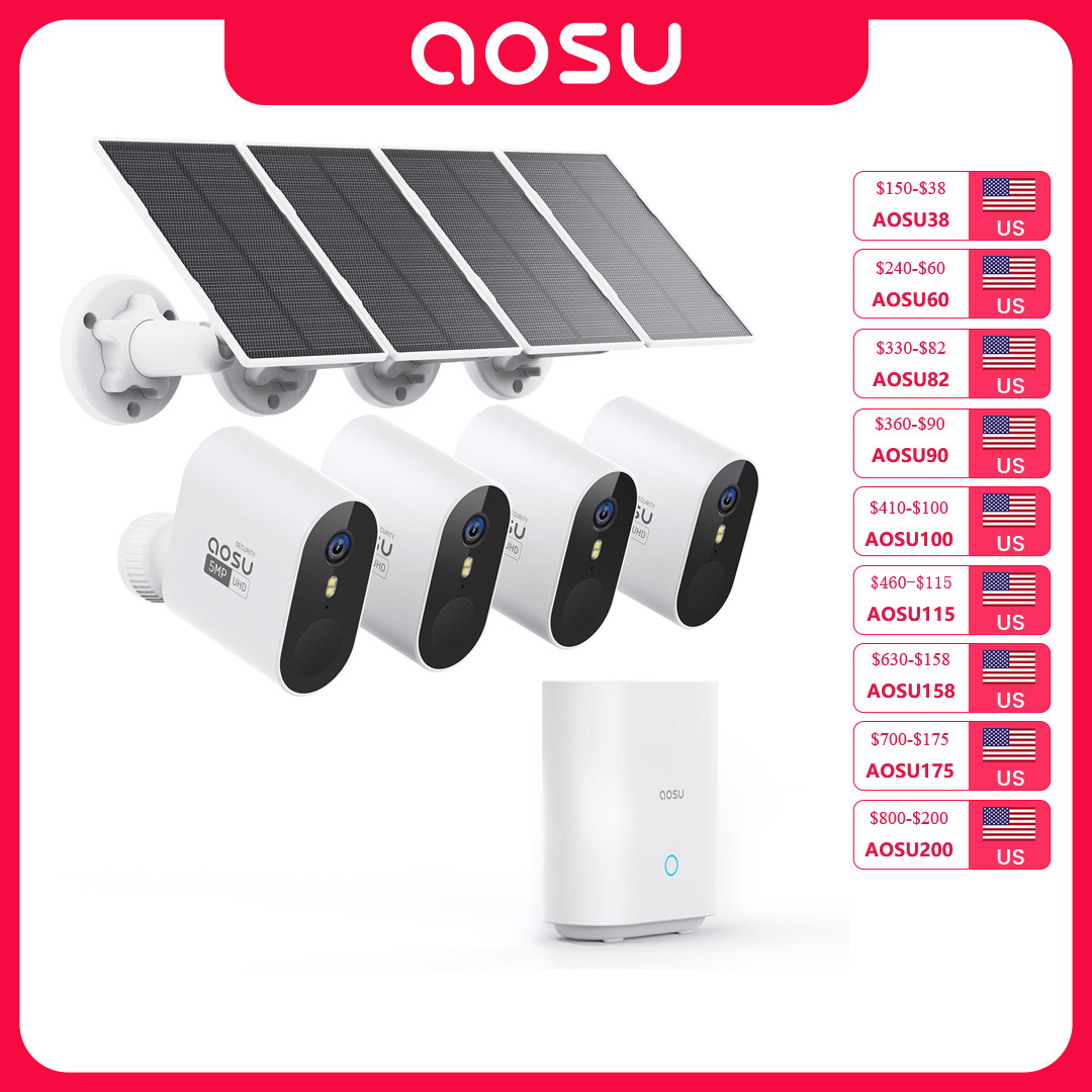 Garden Camera - نظام كاميرا شمسية AOSU بدقة 5