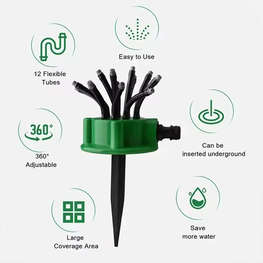 360 °   رشاش حدائق دوار أوتوما - مراجعة Automatic Watering وسعره