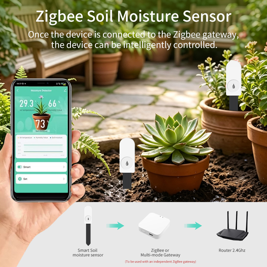 جهاز اختبار التربة الذكي Zigbe - مراجعة Plant Sensor وسعره
